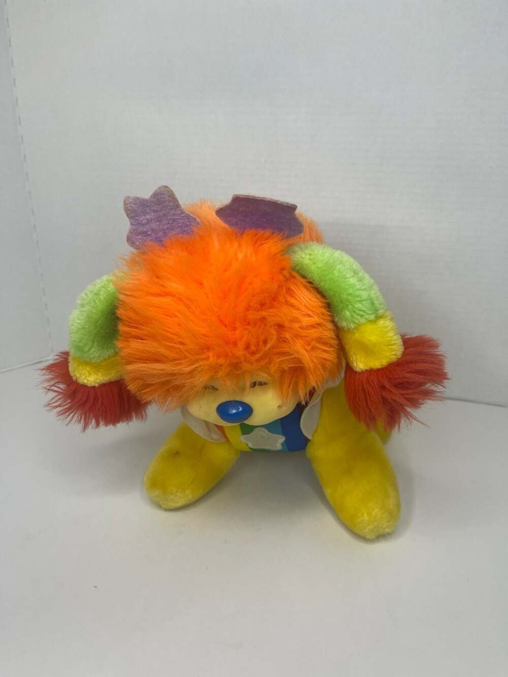 Mattel Rainbow Brite Puppy Brite Plush Toy 1983 Vintage Stuffed Dog